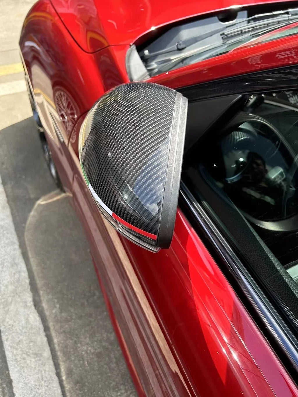 Real Carbon Fiber Side Mirror Covers for Alfa Romeo Giulietta