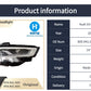 Phare LED adaptatif d'origine pour Audi A3 (2016–2019) – Système d'éclairage de remplacement OEM