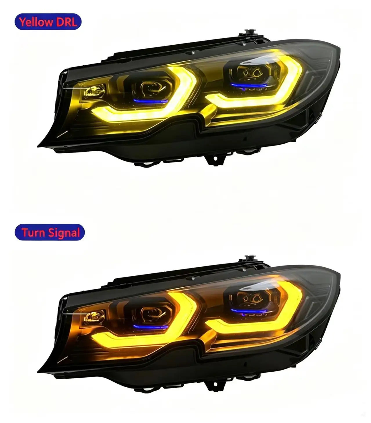 MJ Switchable Yellow to White LED Headlight for BMW G20 G28 320i 325i 330i G20 320li 325li Car Accessories Head Lamp LED