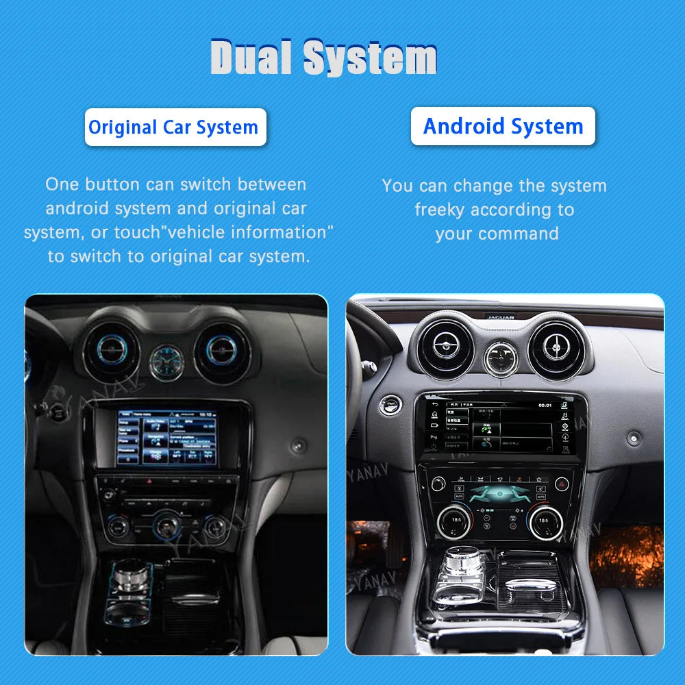Android 12 Car Radio AC Panel Multimedia Video Player Auto Stereo Carplay GPS Navigation for Jaguar XJL XJ 351 2009-2016