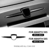 Real Dry Carbon Fiber Front Badge Whiskers Logo Frame for Abarth 595 &amp; 695 (2012–2023)