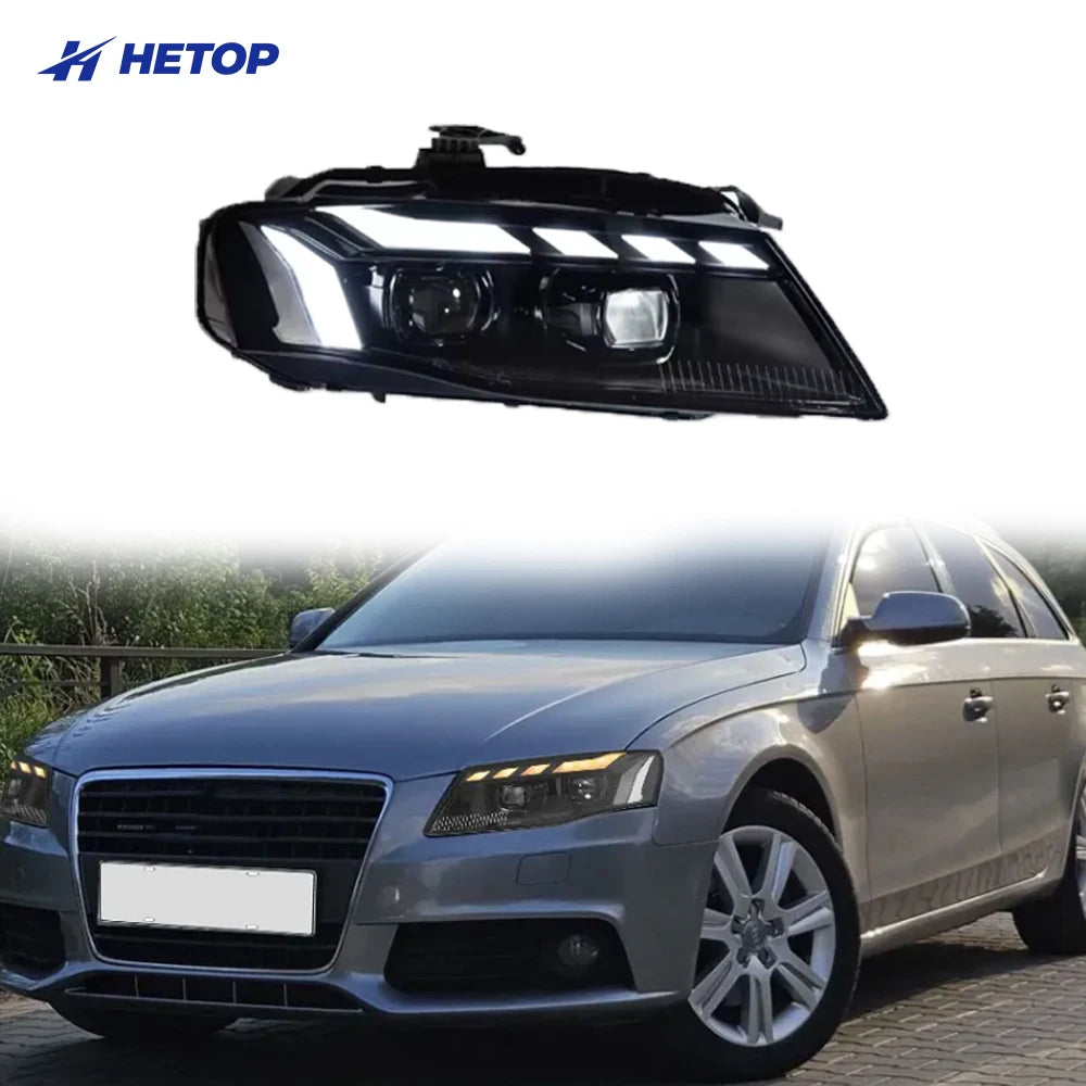 HETOP LED Matrix Headlights for Audi A4 (2008–2012) – Plug &amp; Play Upgrade with DRL &amp; Angel Eye