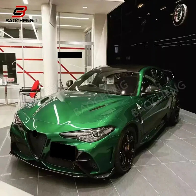 Half Carbon Fiber Front Bumper Lip for Alfa Romeo Giulia