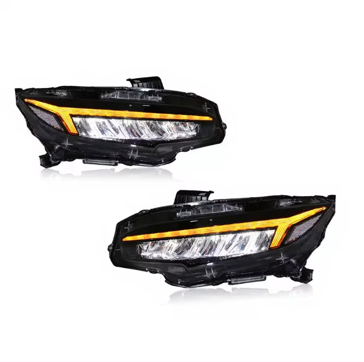 RSJ RGB LED Headlights for Honda Civic 2016-2021 – Dynamic DRL, Start-Up Animation & Sequential Turn Signals