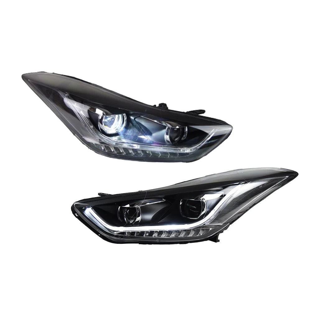 Car Light for Hyundai Elantra V Langdong 2012-2016 LED Auto Headlight Assembly Upgrade High Configure Design Bifocal Lens Lamp