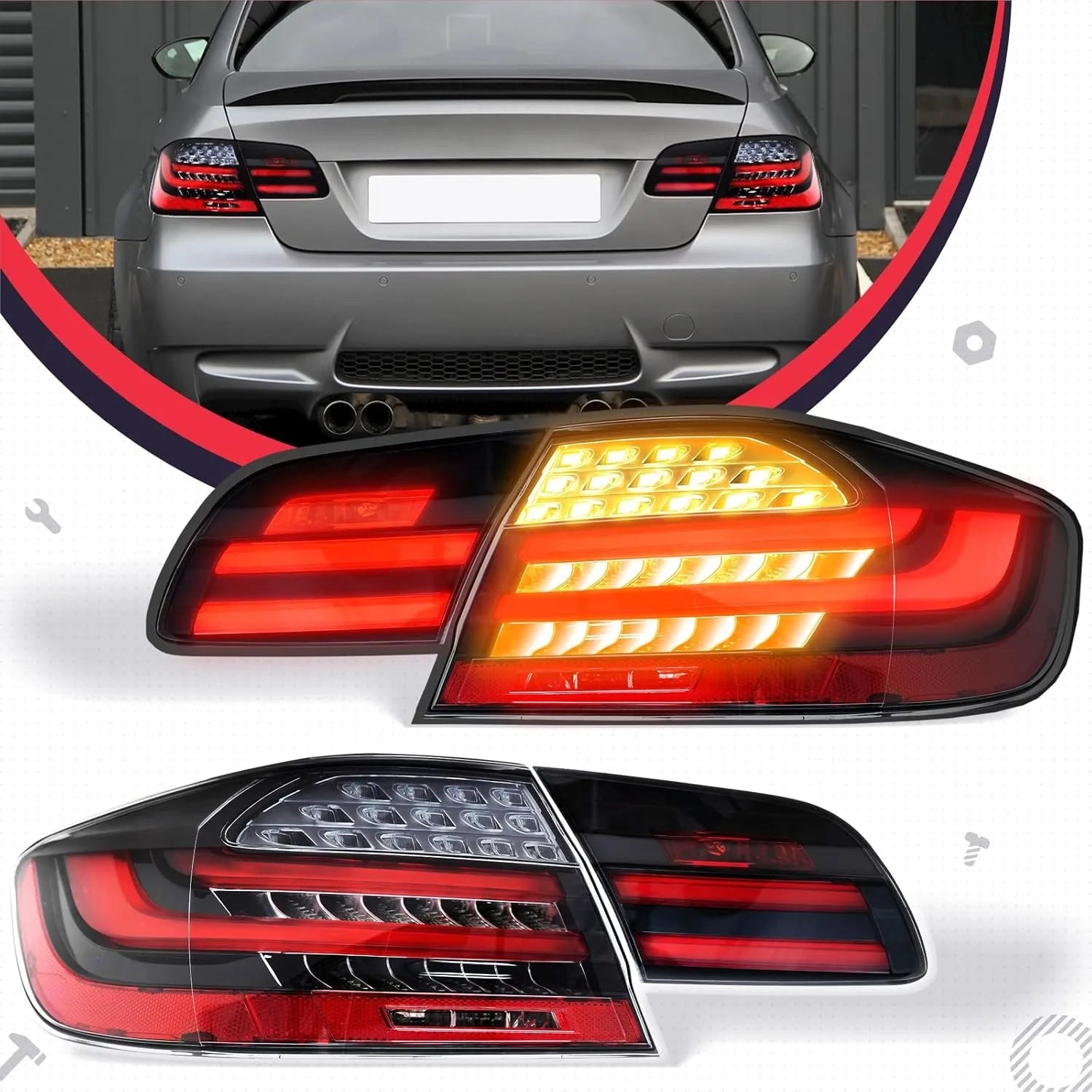 LED Tail Lights for BMW E92 Coupe (2006–2012) | Dynamic Sequential Turn Signals