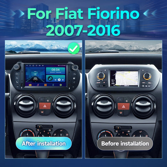 7-Inch Android Car Stereo for Fiat Fiorino 2007-2016 – Wireless CarPlay, Android Auto &amp; GPS Navigation