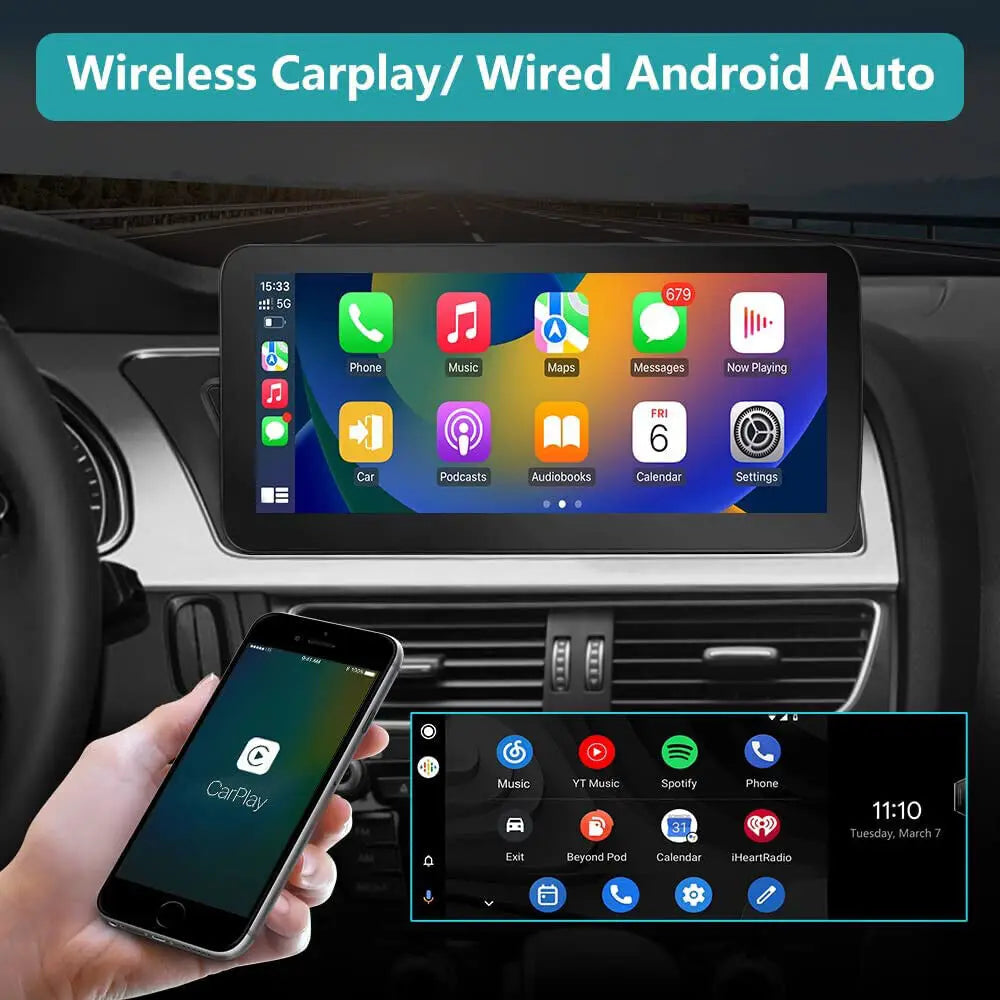 10.25" Android 13 Car Stereo for Audi A4 B8 (2009–2016) – Wireless CarPlay, Android Auto &amp; GPS Navigation