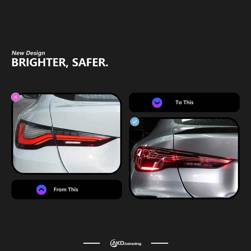 Car Lights for BMW G22 LED Tail Lamp 2021-2023 G23 Laser Tail Light G82 G26 425i 430i Rear Trunk Stop Brake Dynamic Signal Auto
