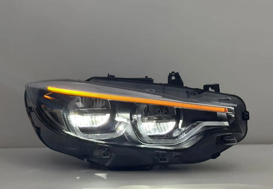 Ikon Style LED Headlights for BMW F32, F33, F36, F80 &amp; F82 M3/M4 | Yellow and White DRL