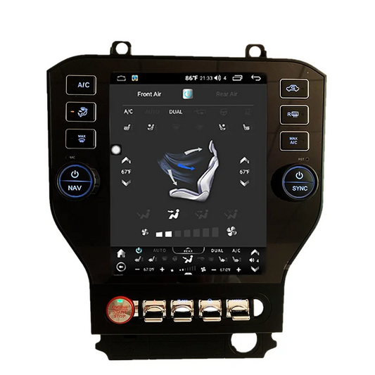Tesla Style Android Stereo for Ford Mustang GT &amp; Shelby 2015-2023 – Wireless CarPlay, Android Auto &amp; GPS Navigation