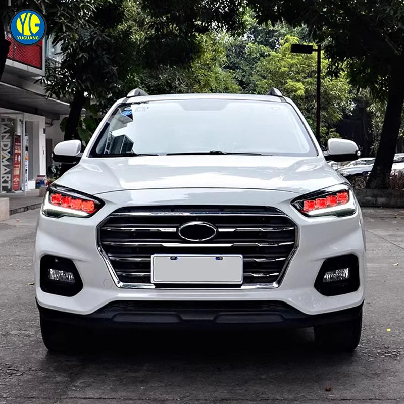 YU GUANG for Hyundai IX35 Tucson 2018 2020 Accessories LED Head Lights Headlights Front Lmap Upgrade 4 Lens Demon LED Headlamps