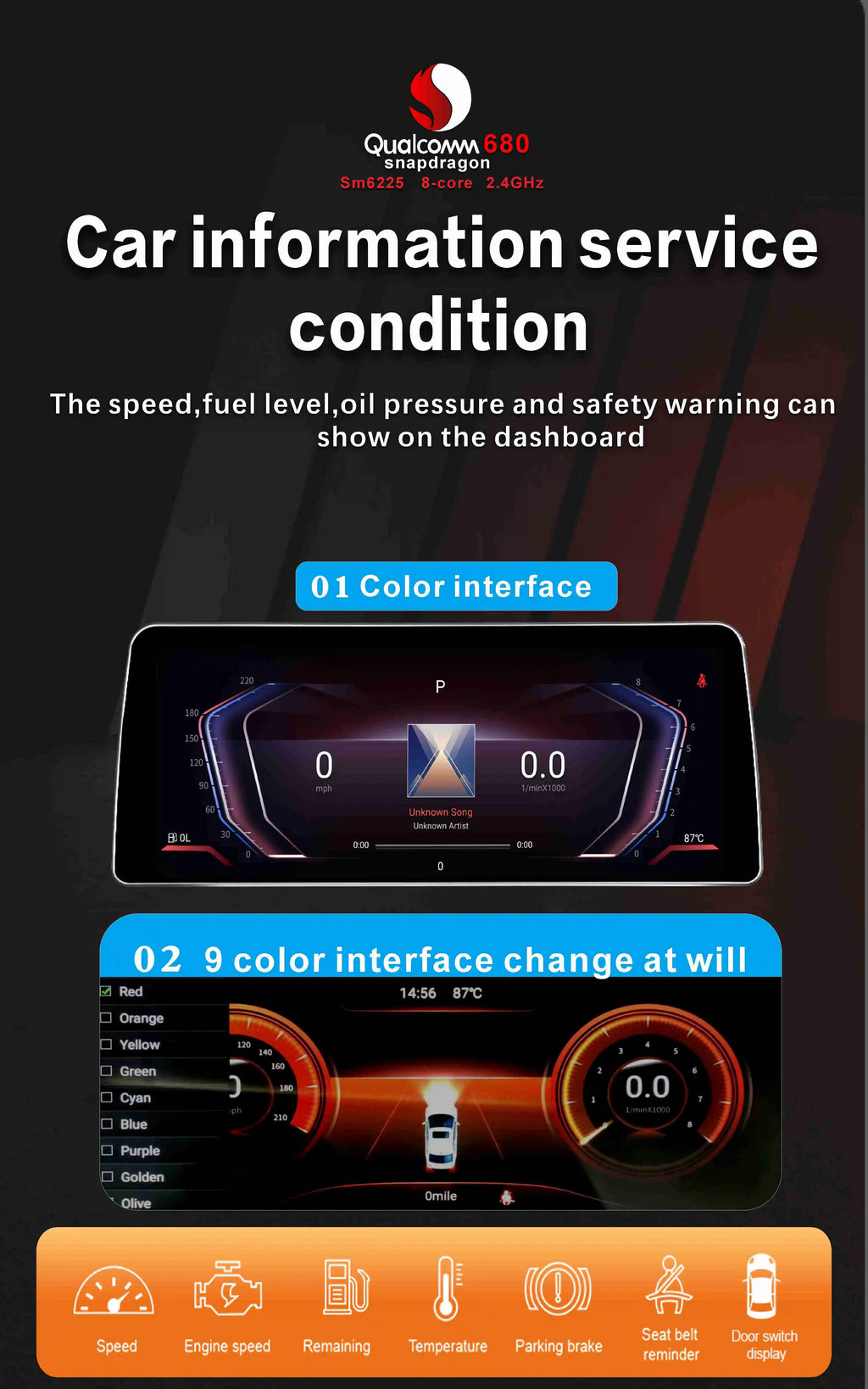 12.3-inch New Qualcomm 680 Android System Wireless Carplay AUTO for BMW3/4series F30 F31 F32 F33 Car Video Player GPS Car Radio