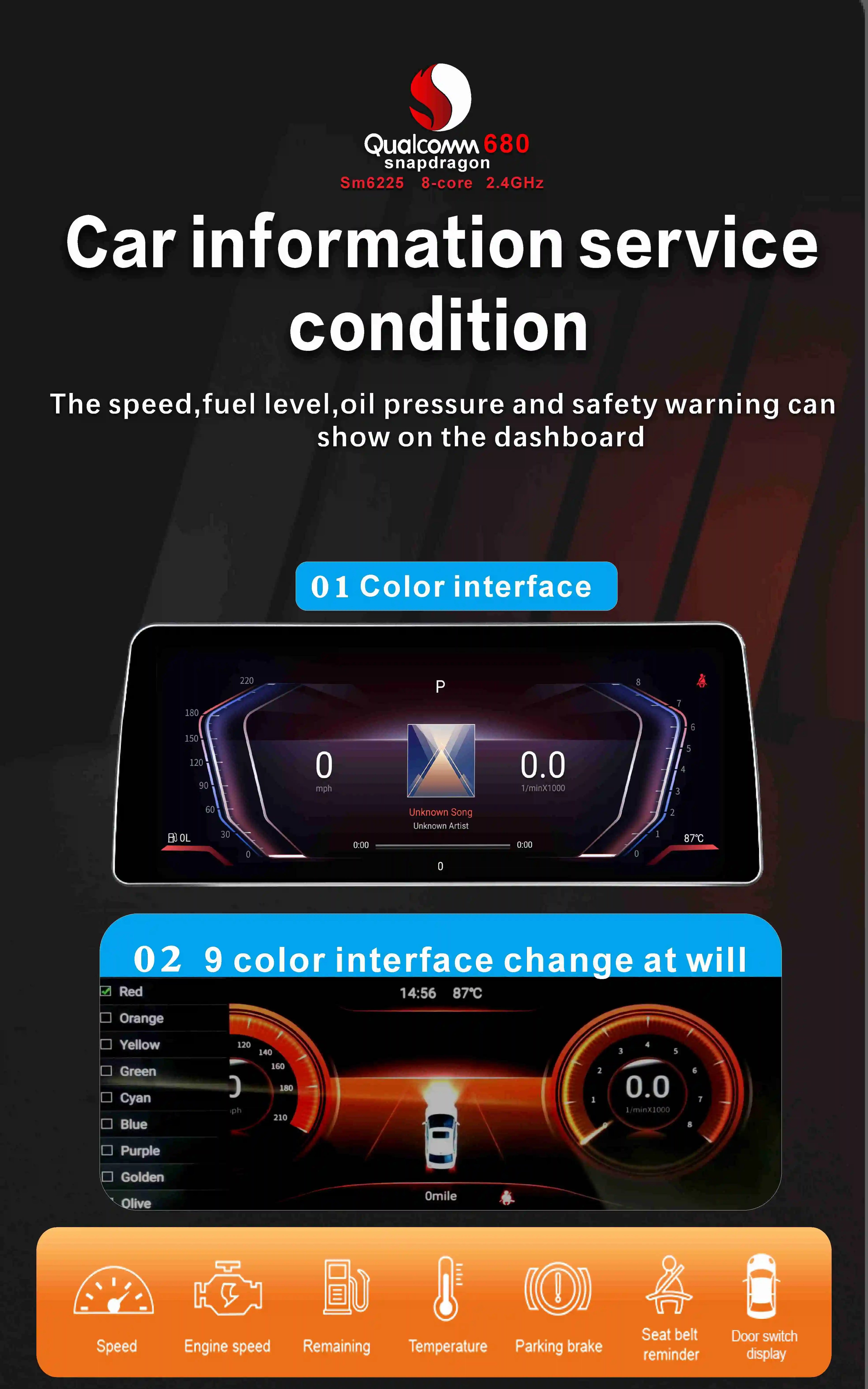 12.3-inch New Qualcomm 680 Android System Wireless Carplay AUTO for BMW3/4series F30 F31 F32 F33 Car Video Player GPS Car Radio