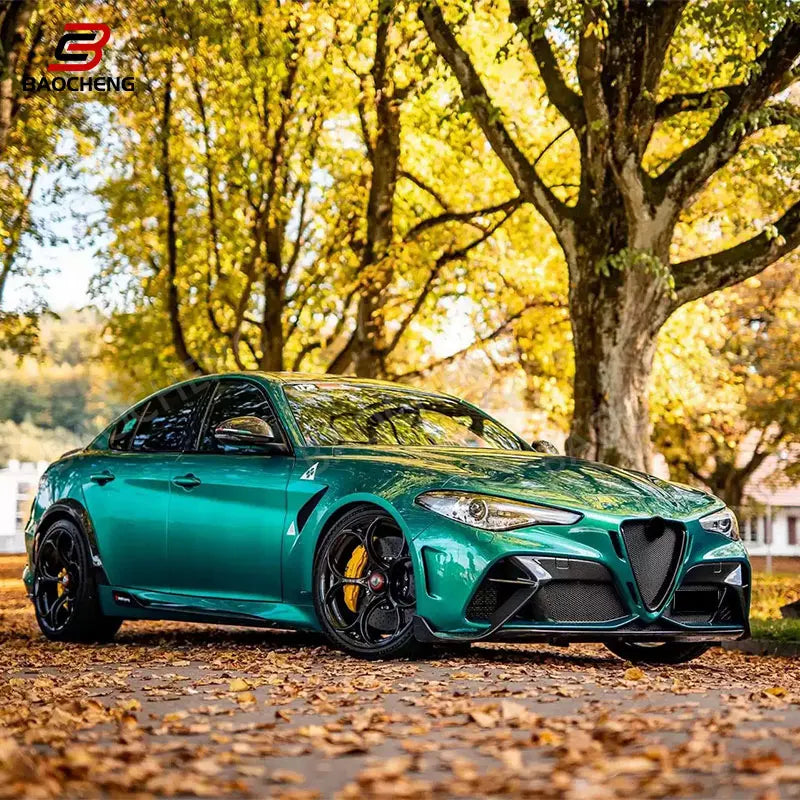 Half Carbon Fiber Front Bumper Lip for Alfa Romeo Giulia