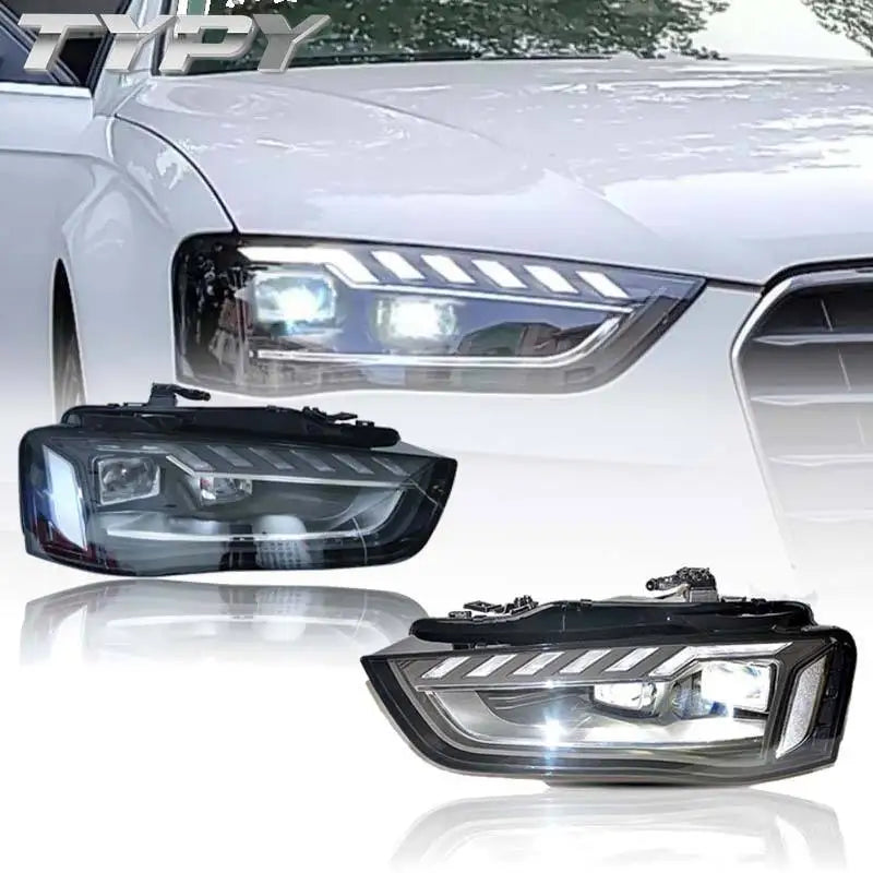 LED Headlights for Audi A4 B8 (2013–2016) – Projector Lens Headlamp with DRL &amp; Turn Signals