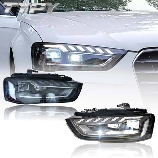 LED Headlights for Audi A4 B8 (2013–2016) – Projector Lens Headlamp with DRL &amp; Turn Signals