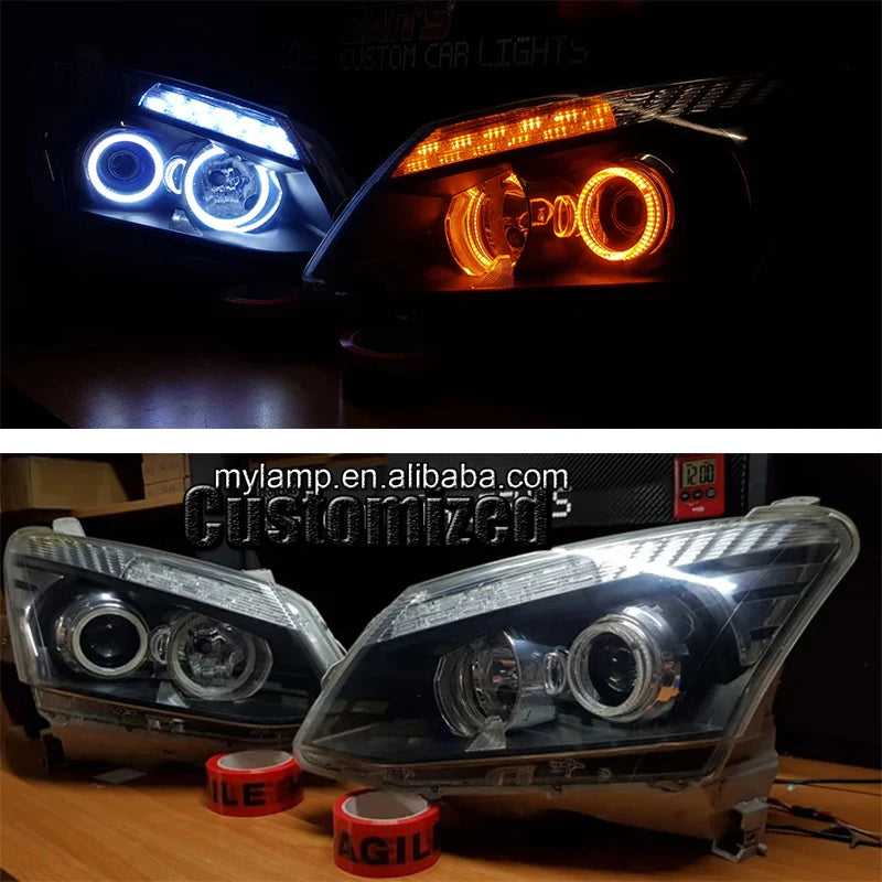 Projector LED Headlights for Isuzu D-Max (2012–2015) – RGB Halo &amp; Sequential DRL Upgrade