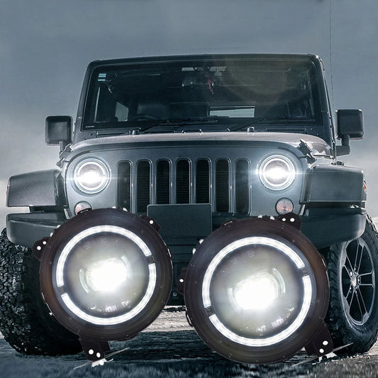 LED Headlight Assembly for Jeep Wrangler – Sequential Turn Signals & Projector DRL Upgrade