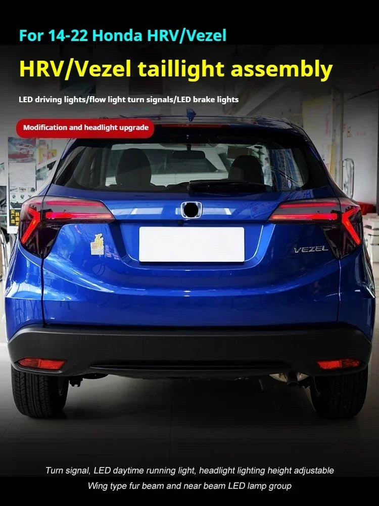 VLAND LED Tail Lights for Honda HR-V / Vezel 2014-2022 – Dynamic Sequential Turn Signals &amp; Premium Rear Light Assembly
