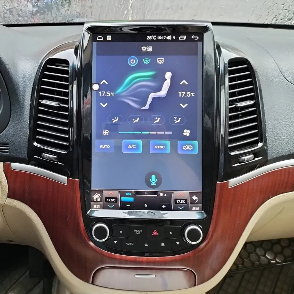 12.1" Android Car Stereo for Hyundai Santa Fe 2006-2012 – GPS Navigation, Wireless CarPlay & HD Touchscreen