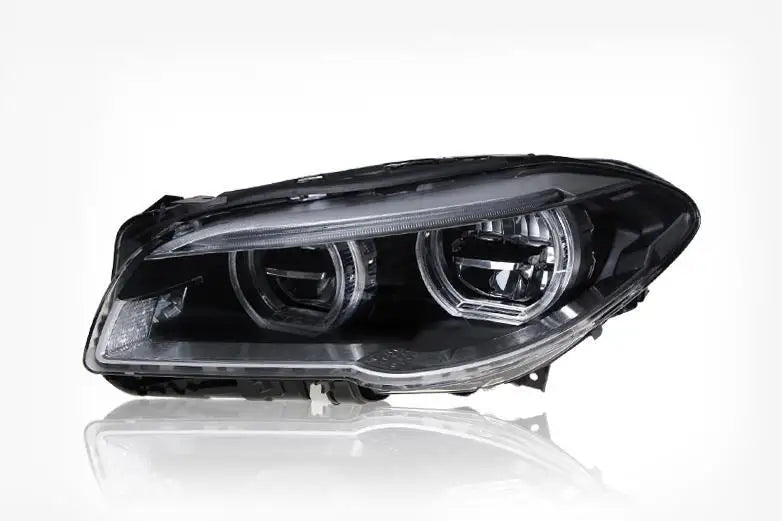 Angel Eyes F10 Headlights Assy for BMW 10-17 F10/F18 Headlights Upgraded to 5 Series Angel Eyes LED Daily Running Lights