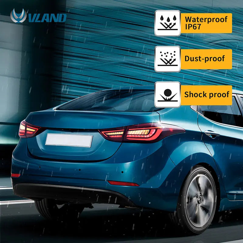 VLAND Factory Wholesales LED Taillights Sequential Rear Light 2012 2013 2014 2015 2016 2017 2018 Tail Light for HYUNDAI Elantra