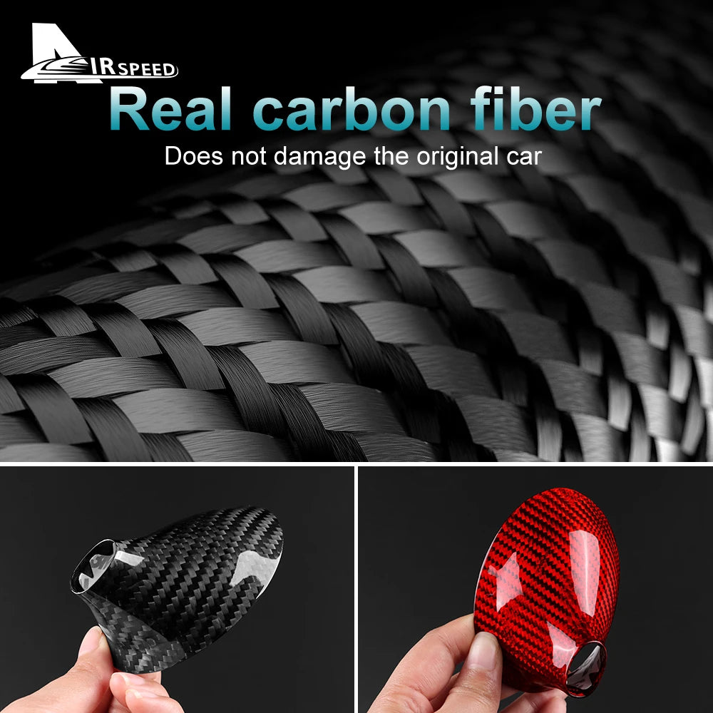 Real Carbon Fiber Shark Fin Antenna Cover for Fiat 500 &amp; Abarth 595 (2012–2023)