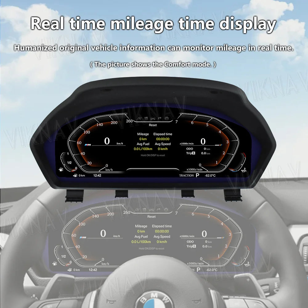 12.3" Digital Dashboard Cluster for BMW 3 Series F30/F31/F34 &amp; 4 Series F32/F33/F36 (2011–2017)