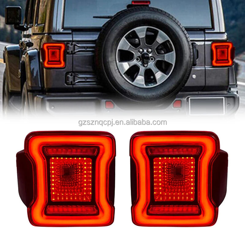 LED Dynamic Tail Lights for Jeep Wrangler JL / JK / JT – Sequential Turn Signals & Startup Animation