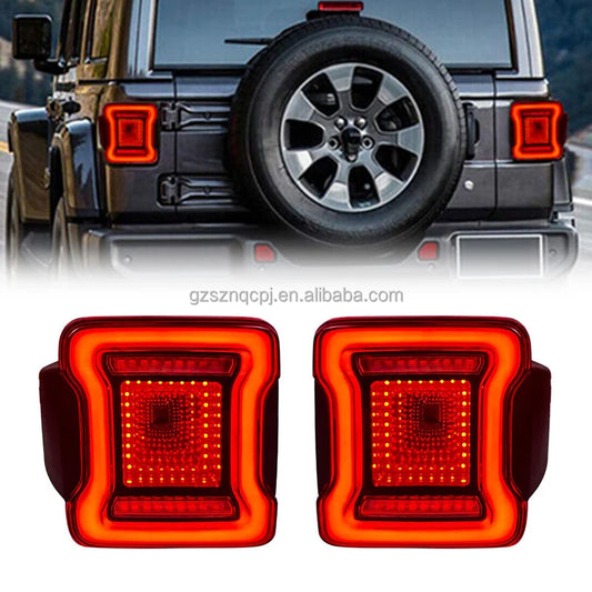 LED Dynamic Tail Lights for Jeep Wrangler JL / JK / JT – Sequential Turn Signals & Startup Animation