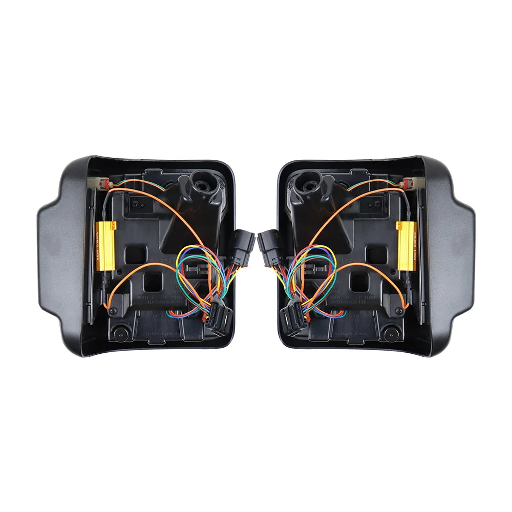 USA 12V Red LED Tail Lights Brake Lamp with Blind Spot Plug New Condition for Jeep Wrangler JL 2018-2024