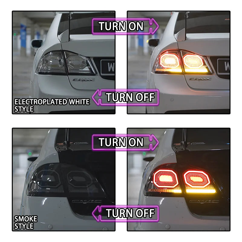 LED Dynamic Starry Sky Tail Lights for Honda Civic FD2 Type R & Mugen 2006-2012 – Premium Rear Light Upgrade