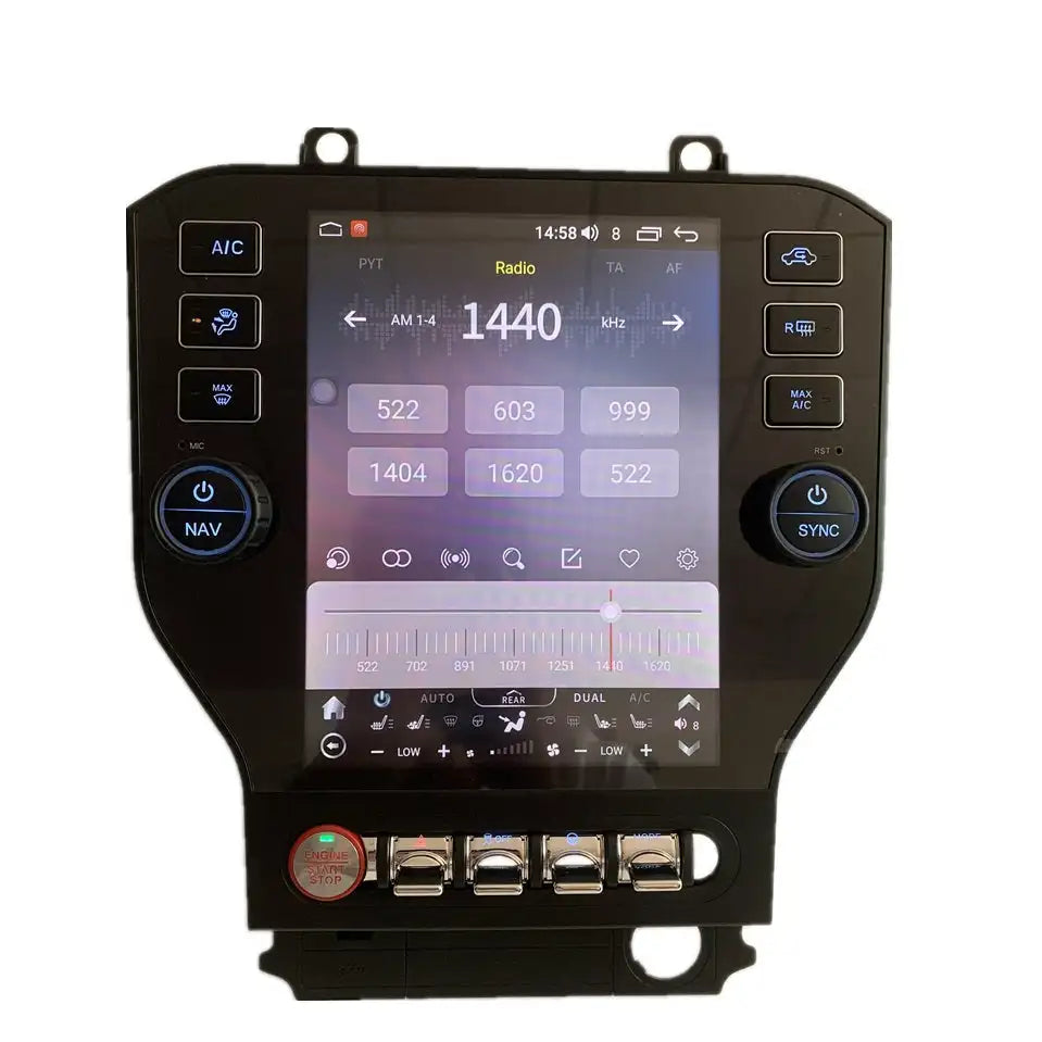 Tesla Style Android Stereo for Ford Mustang GT &amp; Shelby 2015-2023 – Wireless CarPlay, Android Auto &amp; GPS Navigation