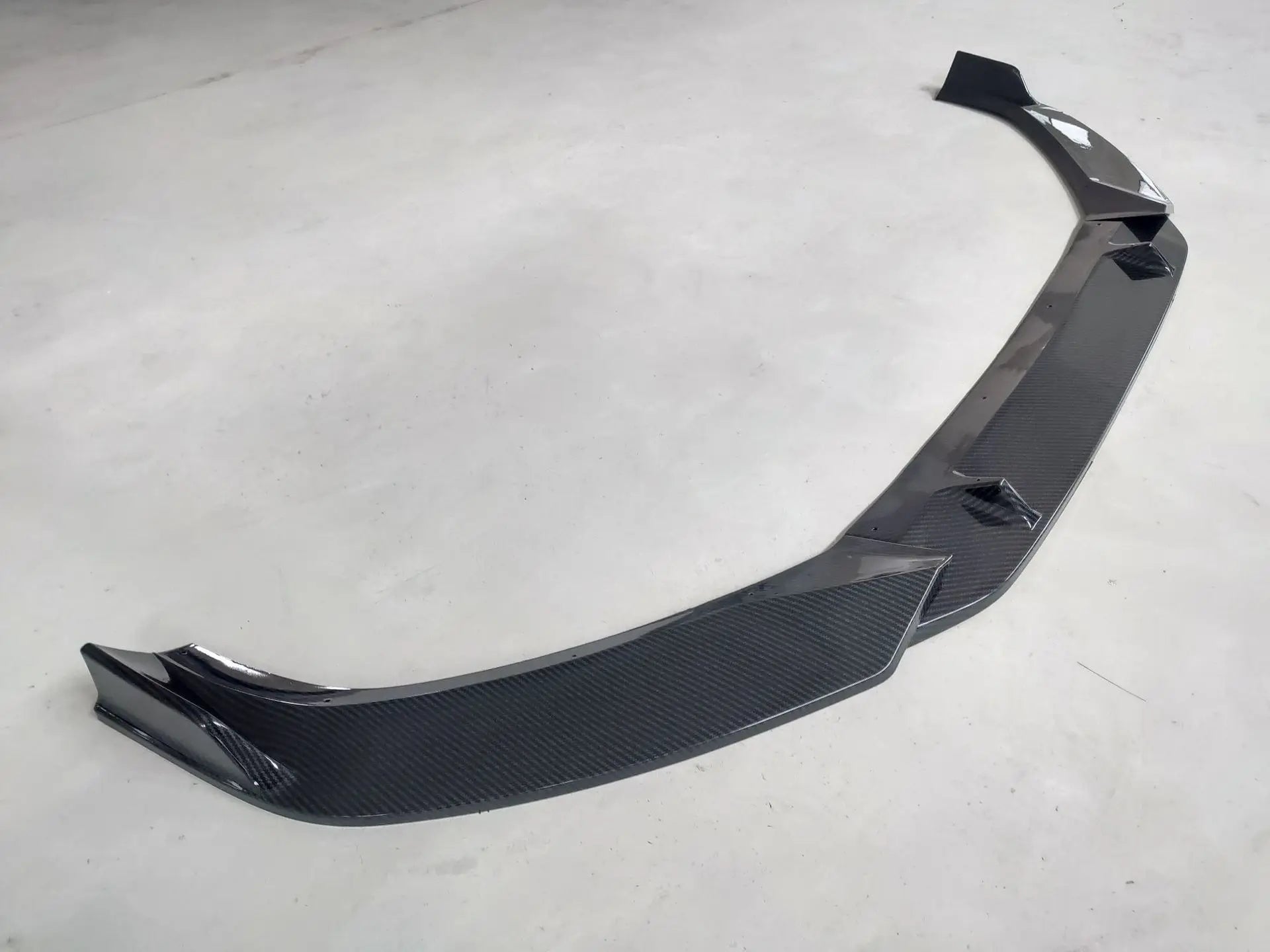 Carbon Fiber Style Front Bumper Lip for Audi A4 / S4 B9 (2017–2019)