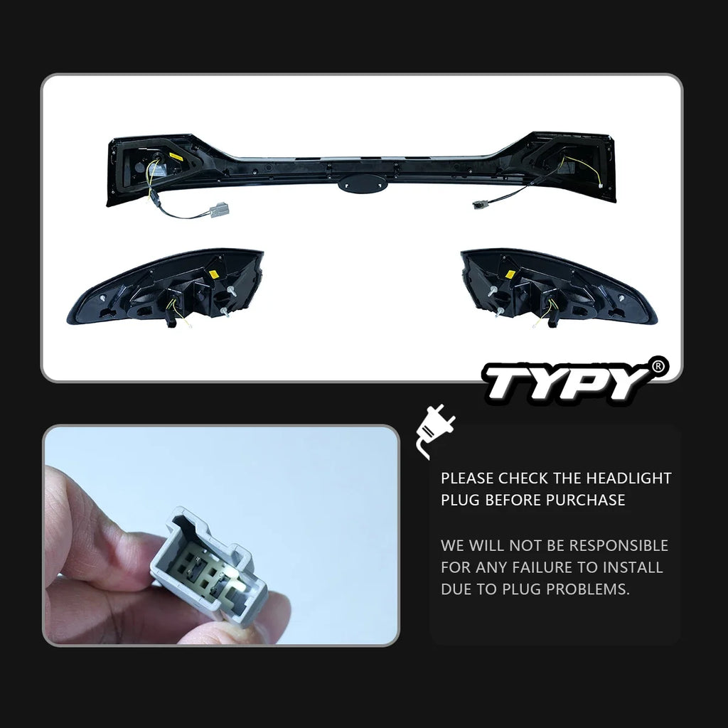 TYPY LED Tail Lights for Ford Mondeo 2013-2021 – Projector Rear Lamps with DRL &amp; Dynamic Turn Signals
