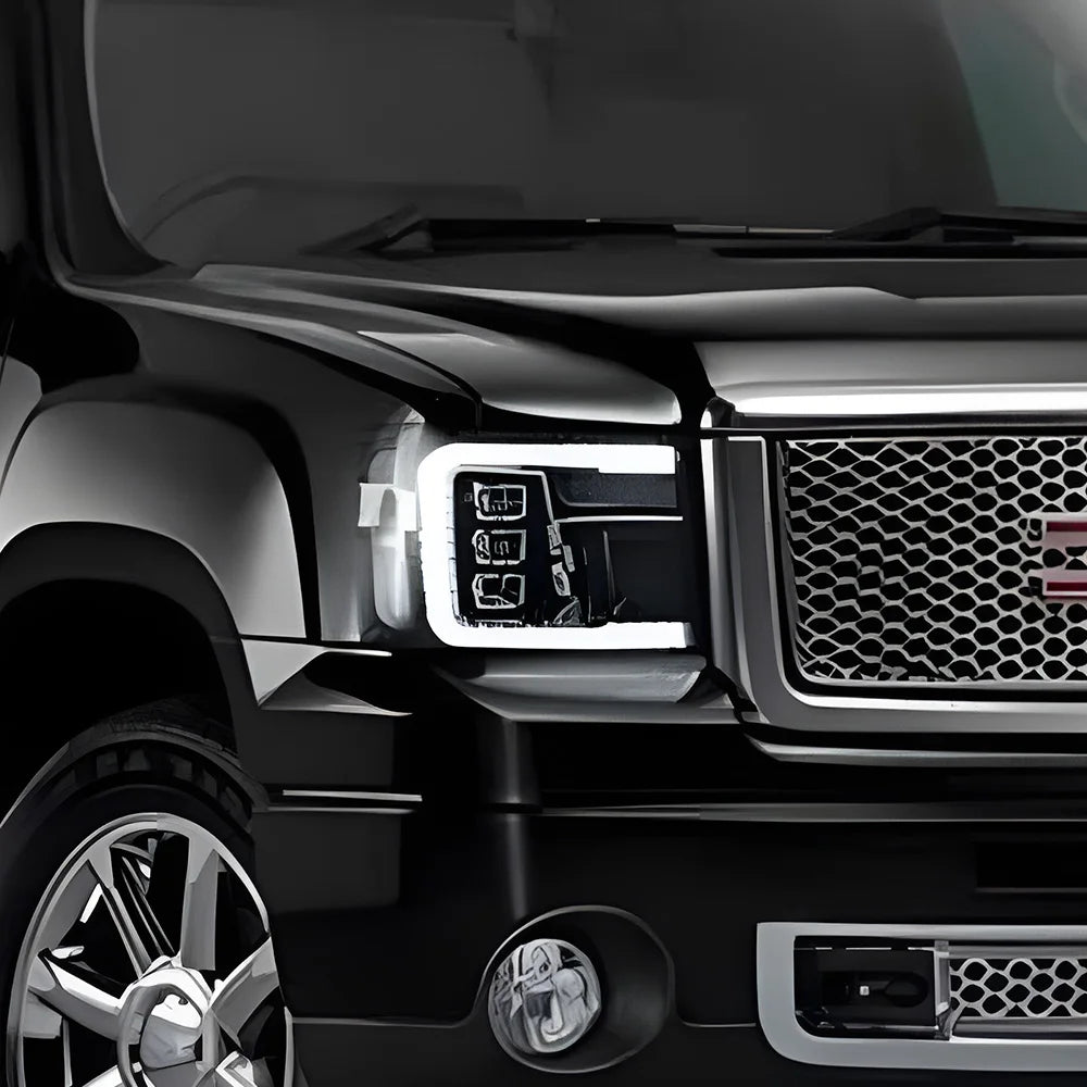 LED Projector Headlights for GMC Sierra 2007-2013 – Plug & Play Upgrade with Start-Up Animation