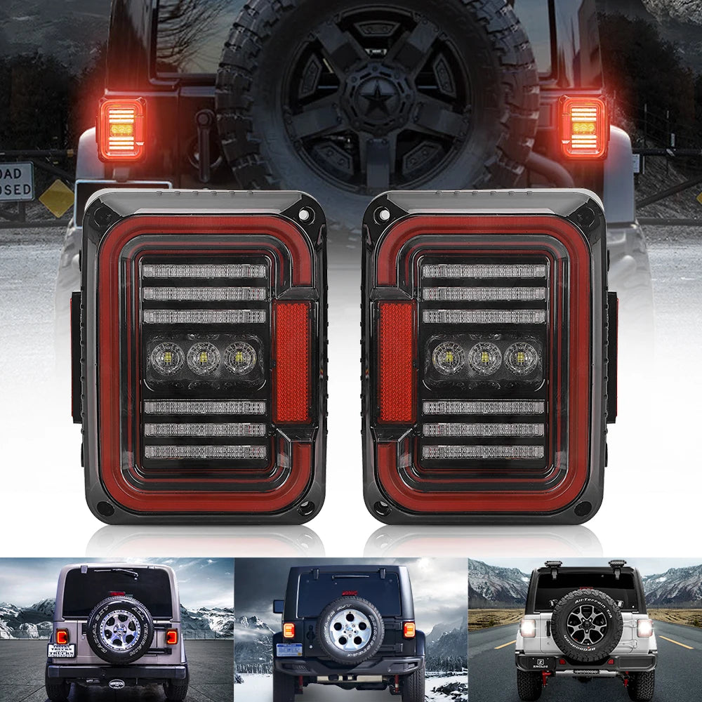 Auto Lighting Systems C Style DRL Tail Light Rear Backup White 30 Watts Led Tail Light for jeep wrangler Jk 07