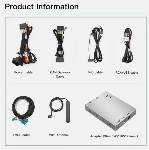 ZWNAV Wireless CarPlay Multimedia Interface for Audi – Linux Smart Car Radio System