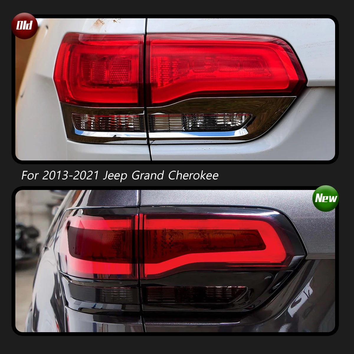 LED Tail Lights for Jeep Grand Cherokee 2014-2021 – Smoke Lens with DRL & Dynamic Turn Signals