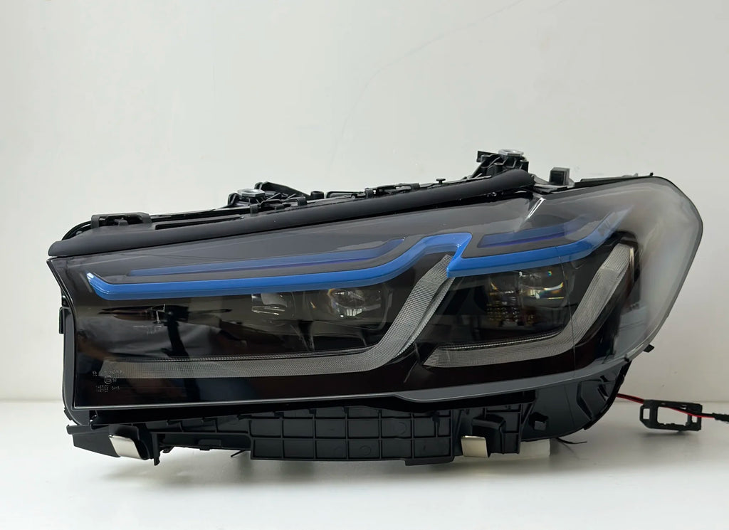 For BMW 5 Series G30 F90 2018-2022 Upgraded M5 Style LED Headlamp Yellow White DRL Switch Light with Double-Color Laser New 12V