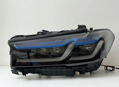 For BMW 5 Series G30 F90 2018-2022 Upgraded M5 Style LED Headlamp Yellow White DRL Switch Light with Double-Color Laser New 12V