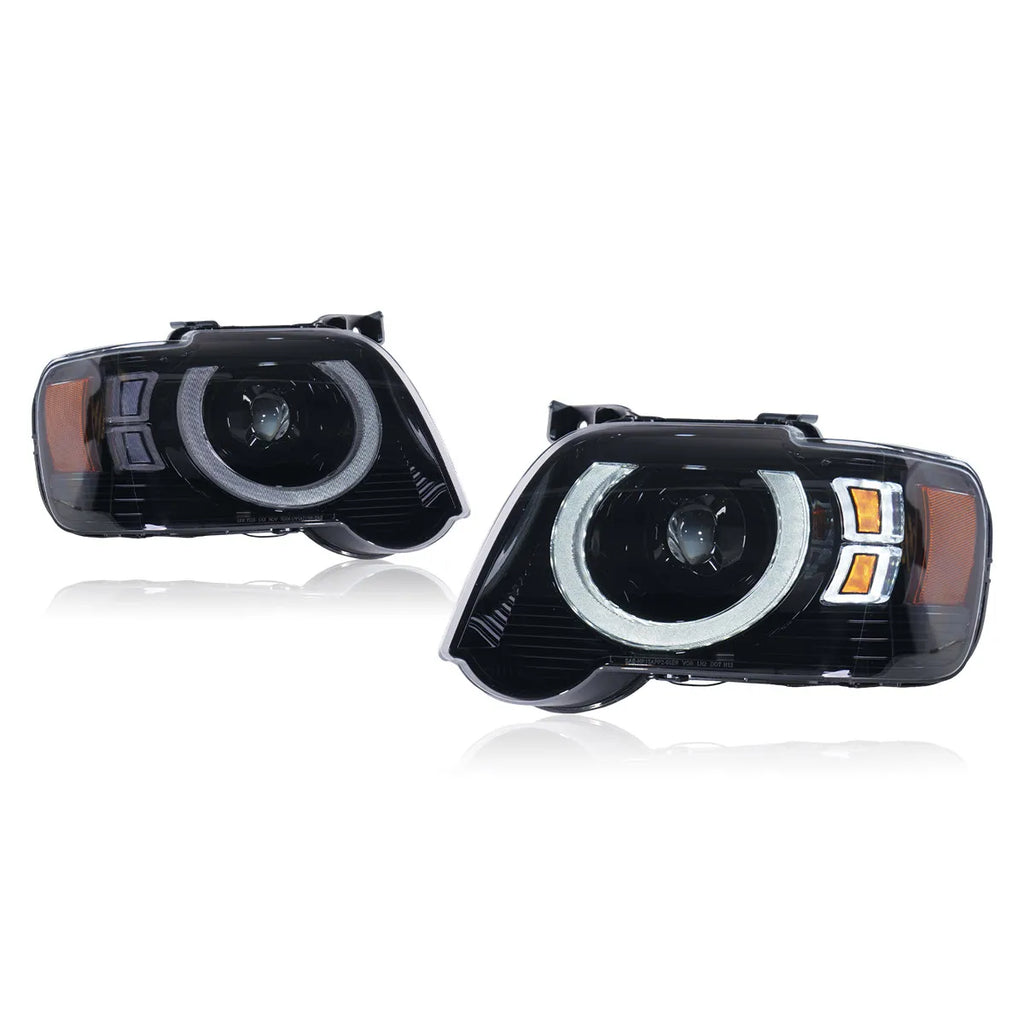 TYPY LED Headlights for Ford Explorer 2006-2010 – Defender Style Headlight Assembly with DRL &amp; Turn Signals