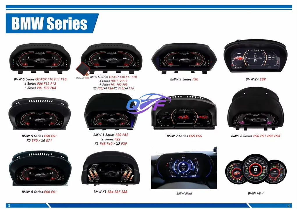 Latest Original Digital LCD Instrument for BMW 5 Series F10 F11 F12 F15 F16 F18 F25 F26 Cluster Cockpit Speed Meter Dashboard