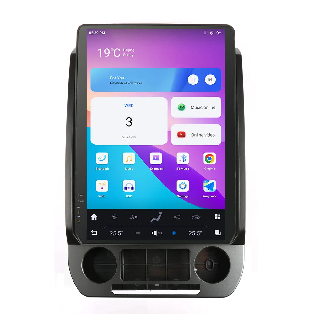 Touch Screen Android GPS Navigation Stereo with Wireless CarPlay &amp; Android Auto for Ford F-150 2015-2021