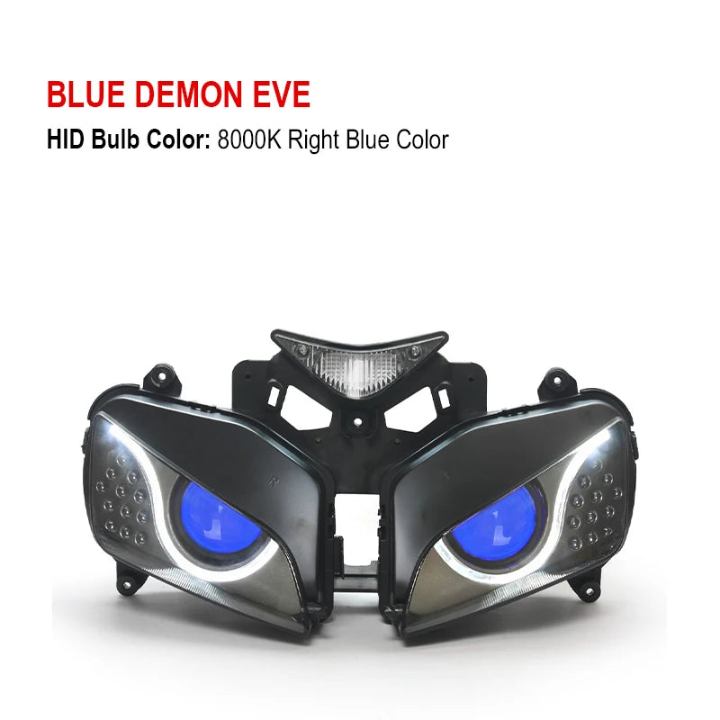 LED Optical Fiber Headlight Assembly for Honda CBR1000RR 2004-2007 – Dual Lens Headlamp with Integrated Turn Signals