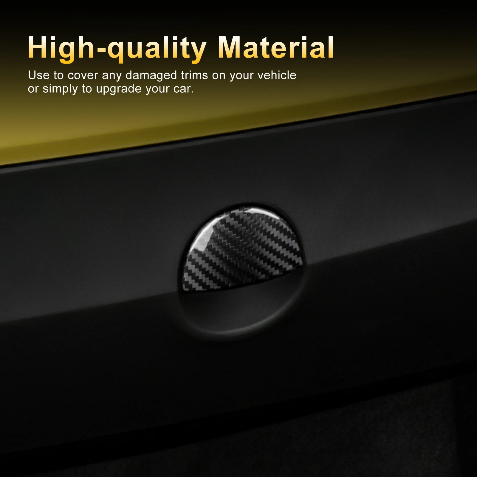 Real Carbon Fiber Glovebox Button Cover for Fiat 500 &amp; Abarth 595 (2011–2023)