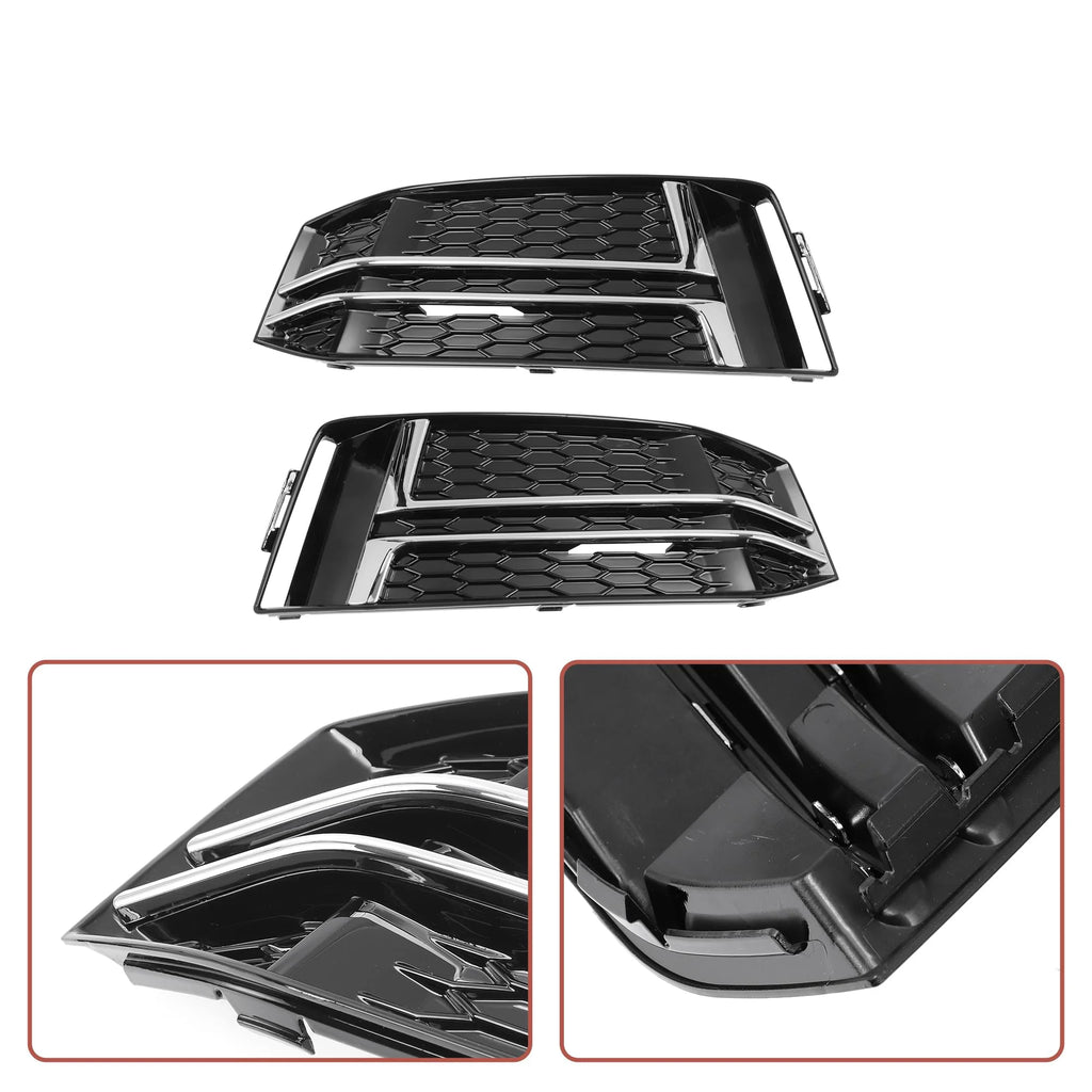 S-Line Style Fog Light Frame &amp; Fog Lamp Cover for Audi A4 B9 (2017-2019)