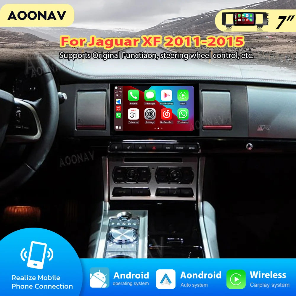 8 Inch Android Car Radio  for Jaguar XF 2011 2012-2015 Auto Touch Screen GPS Navigation Multimedia Video Player Dual System