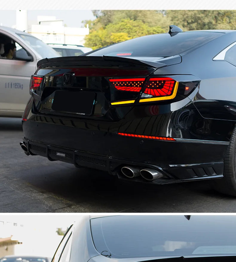 HCMOTIONZ LED Tail Lights for Honda Accord 2018-2022 – Dynamic Animation & Modern Smoke Design